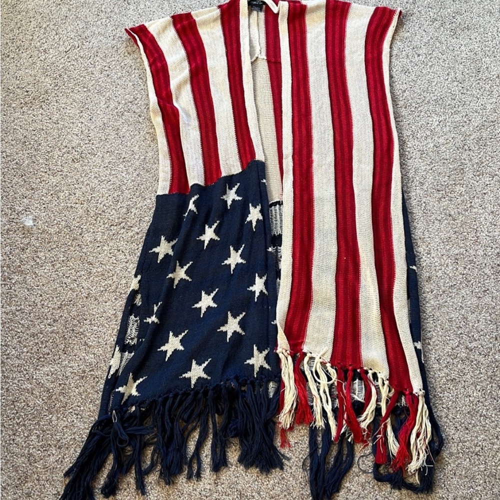 American Flag Shawl